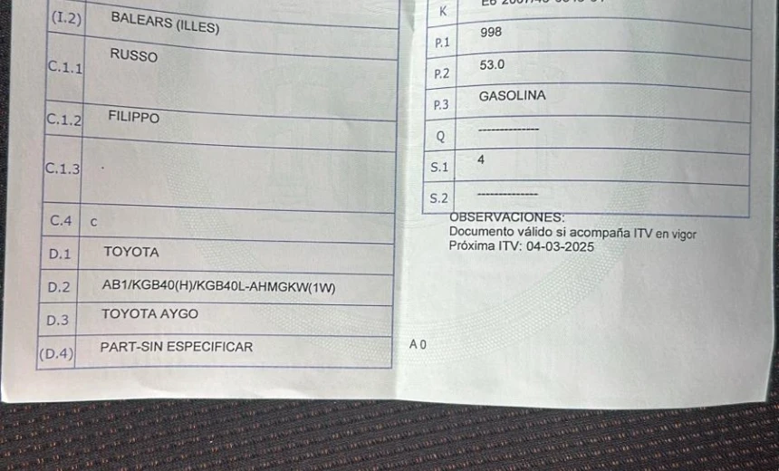 Toyota Aygo 2020 Gasoline Manual Image 7
