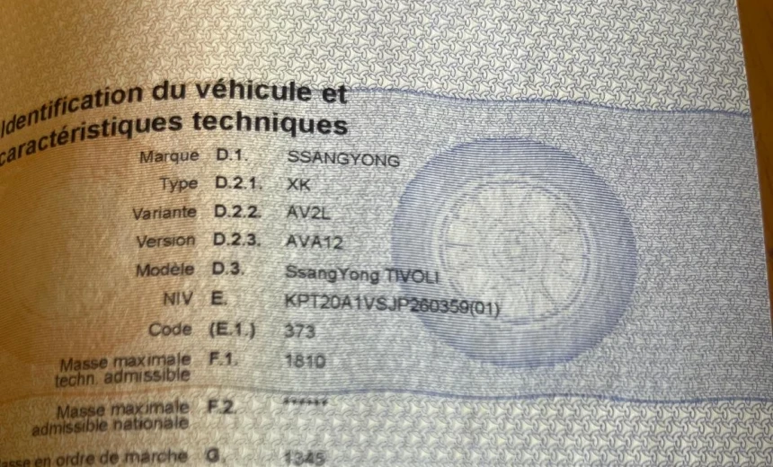 SsangYong Tivoli 2019 LPG Manual Image 10