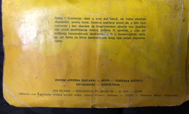 Zastava 750 1977 Gasoline Manual Image 9